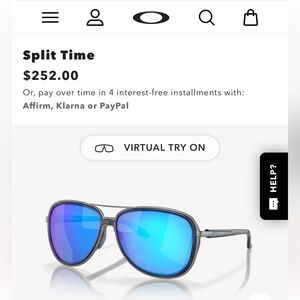 Oakley Split Time Prism sapphire polarized sunglasses - Navy Frame